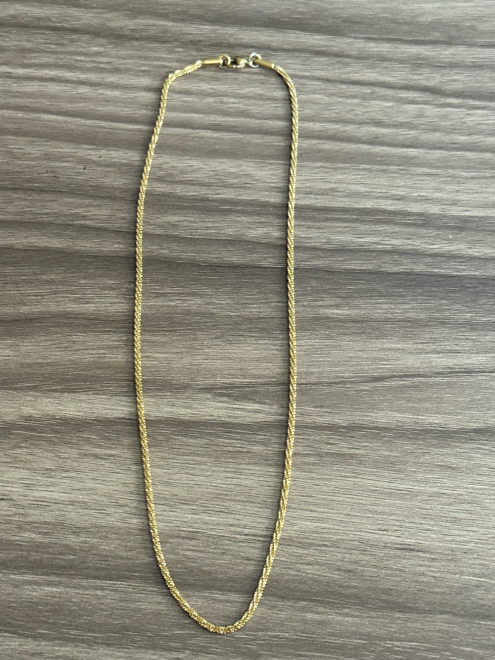 Gold Rope Chain Necklace Q1034 - Picture 4 of 7